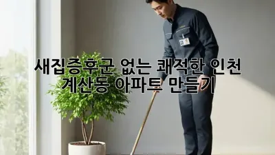 새집증후군 없는 쾌적한 인천 계산동 아파트 만들기