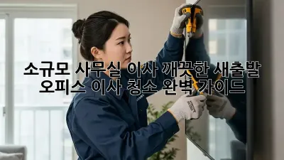 소규모 사무실 이사? 깨끗한 새출발, 오피스 이사 청소 완벽 가이드!